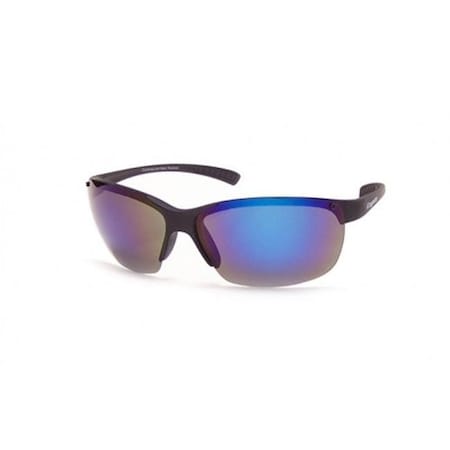 Coyote Eyewear Coyote Eyewear 680562073010 P-30 Black - Blue Mirror; Sportsman P-Series Polarized Aviator Sunglasses P-23 black w-print /G-15